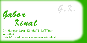 gabor kinal business card